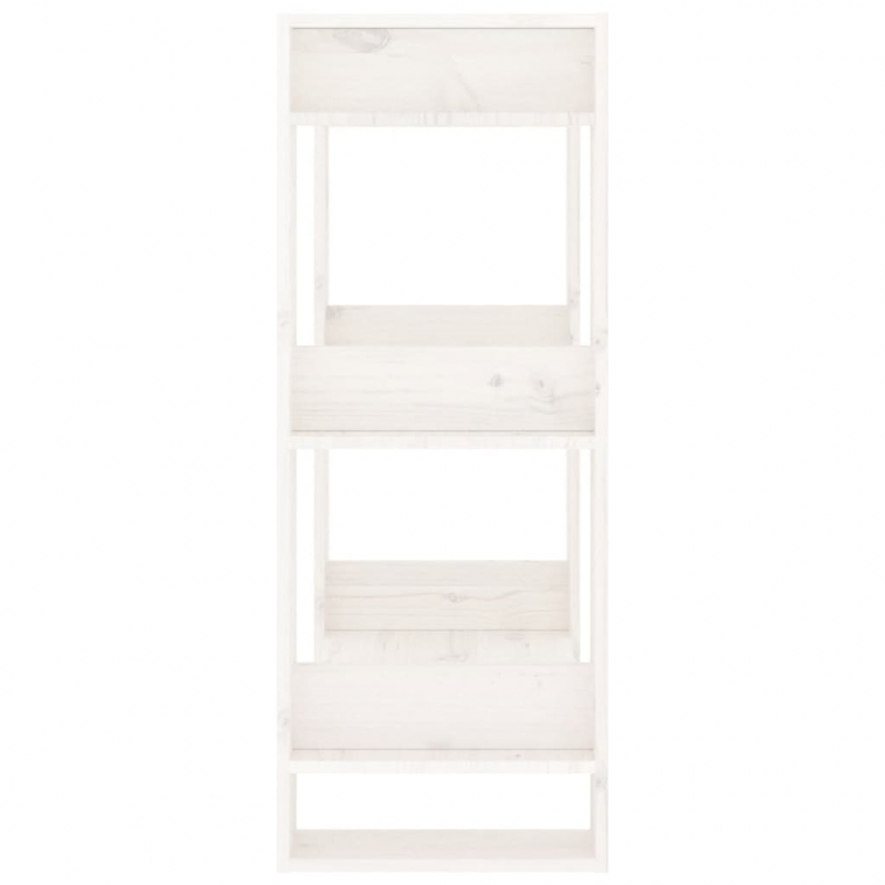 Bücherregal/Raumteiler Weiß 60x35x91 cm Massivholz Kiefer