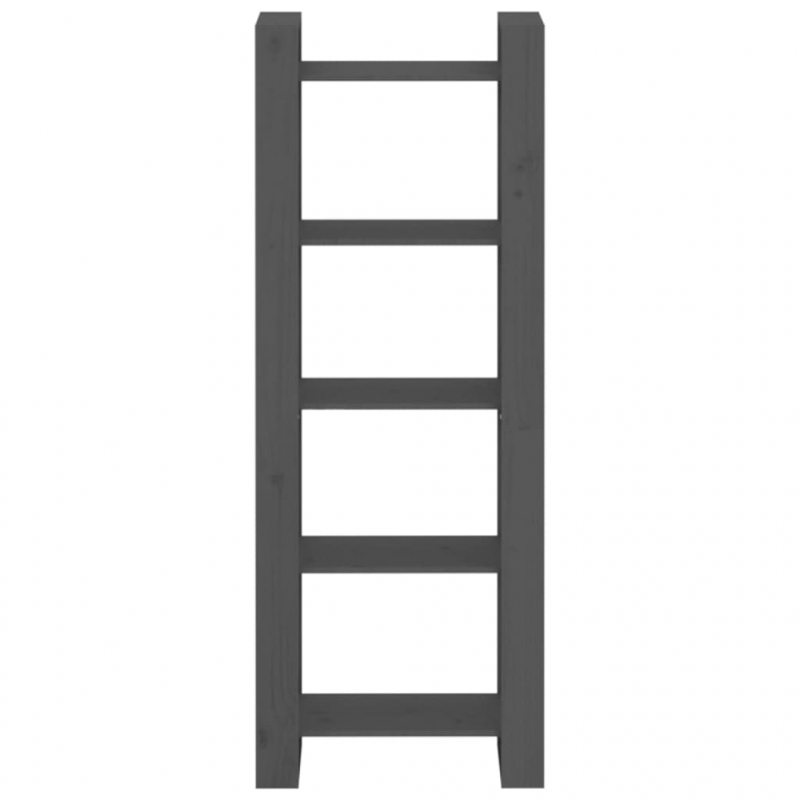 Bücherregal/Raumteiler Grau 60x35x160 cm Massivholz