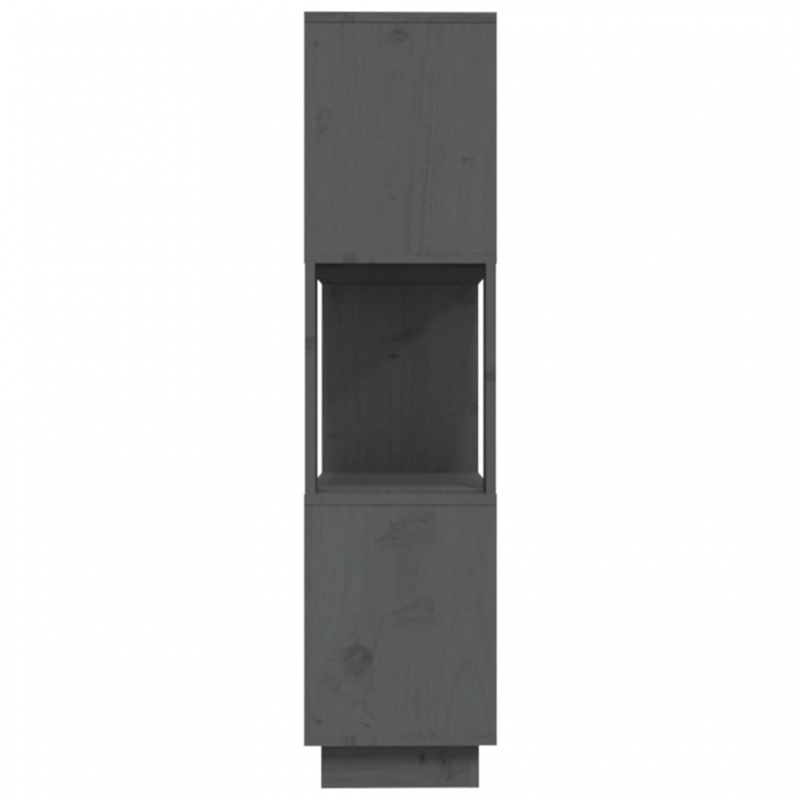 Bücherregal/Raumteiler Grau 80x25x101 cm Massivholz Kiefer