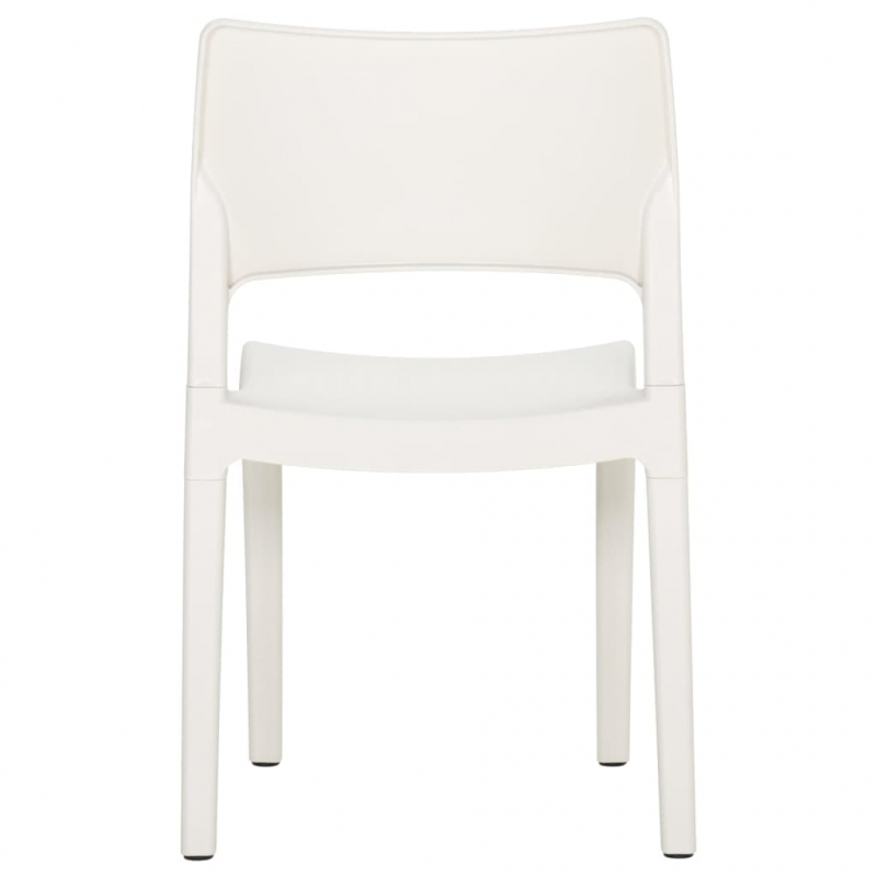 Gartenstühle 2 Stk. Weiß Polypropylen