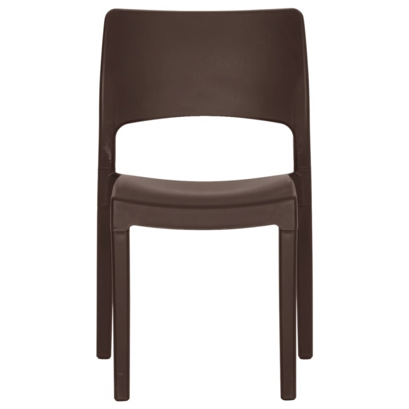 Gartenstühle 2 Stk. Mokka Polypropylen