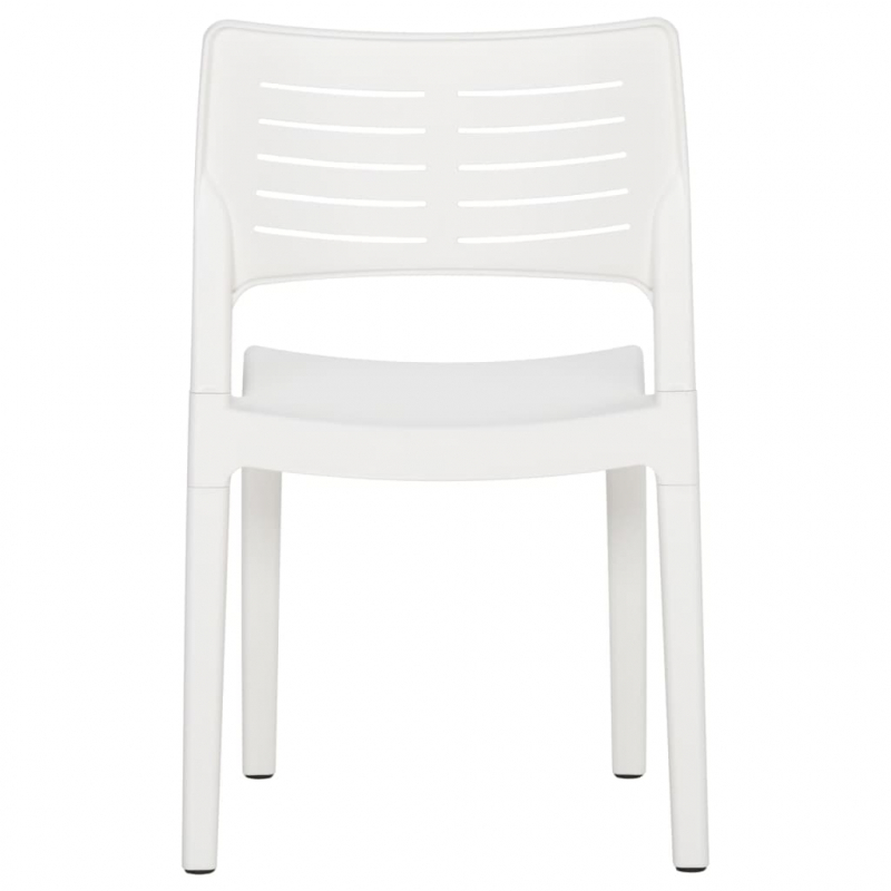 Gartenstühle 2 Stk. Weiß Polypropylen