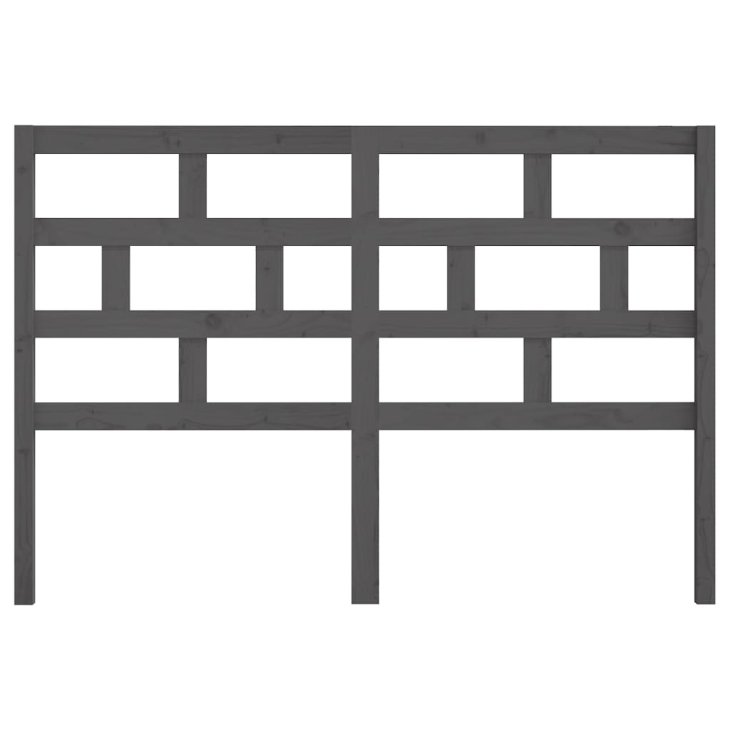 Kopfteil Grau 141x4x100 cm Massivholz Kiefer