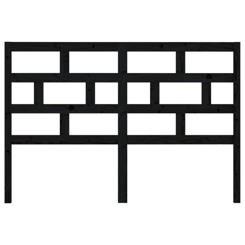 Kopfteil Schwarz 156x4x100 cm Massivholz Kiefer