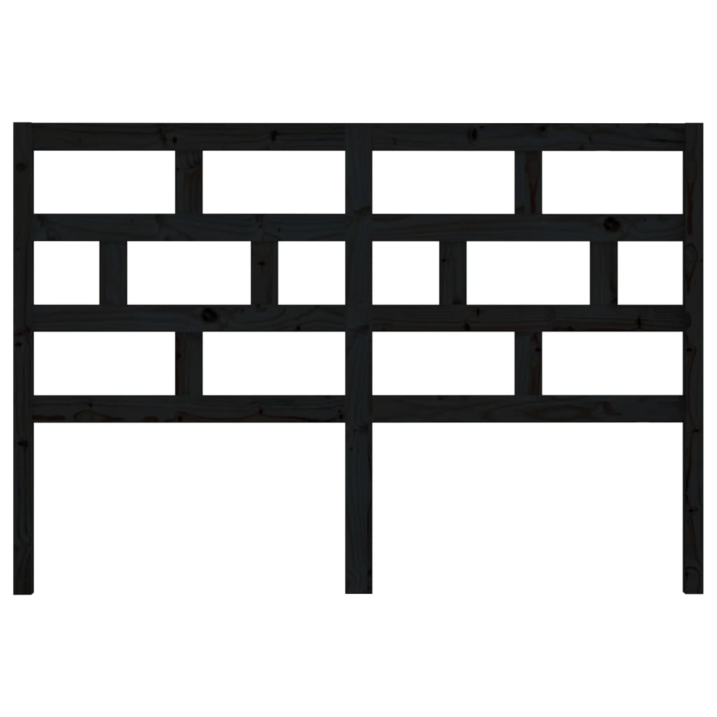 Kopfteil Schwarz 166x4x100 cm Massivholz Kiefer