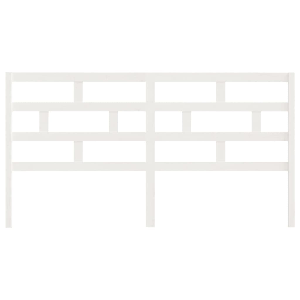 Kopfteil Weiß 206x4x100 cm Massivholz Kiefer