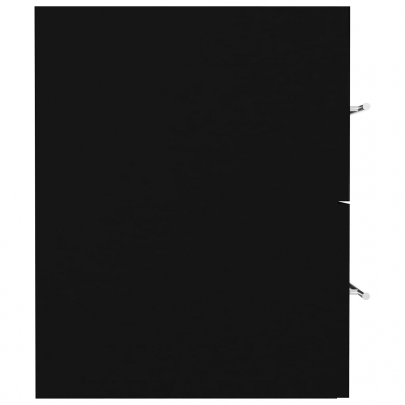 Waschbeckenunterschrank mit Einbaubecken Schwarz Holzwerkstoff