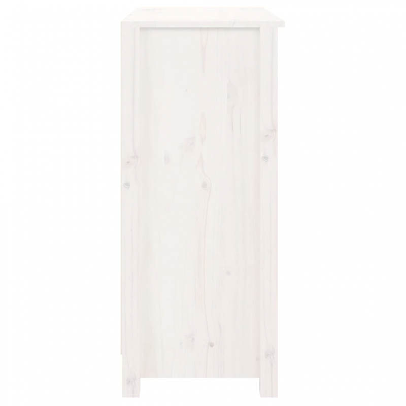 Sideboard Weiß 70x35x80 cm Massivholz Kiefer