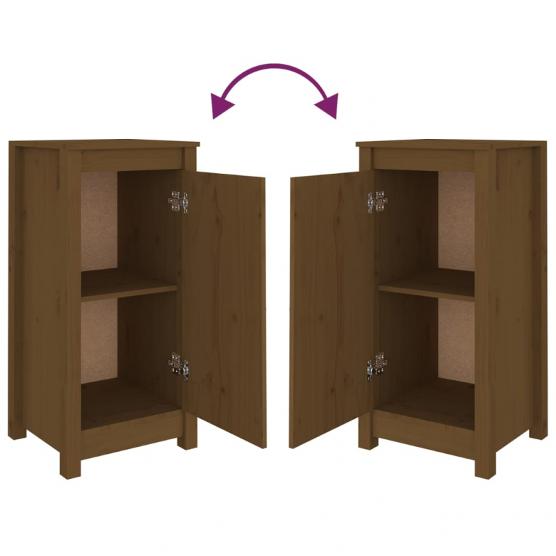 Sideboard Honigbraun 39x35x80 cm Massivholz Kiefer