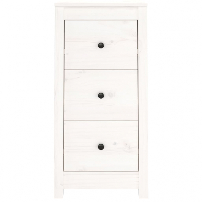 Sideboard Weiß 40x35x80 cm Massivholz Kiefer