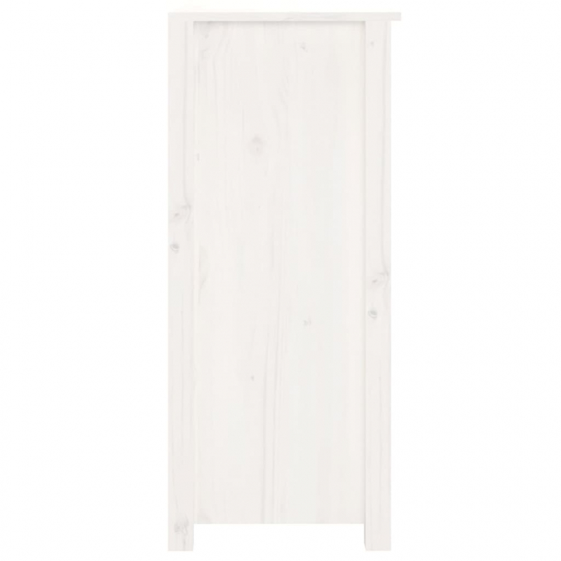 Sideboard Weiß 70x35x80 cm Massivholz Kiefer