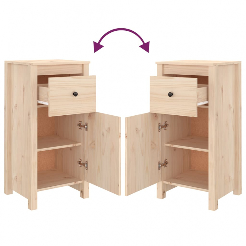 Sideboard 40x35x80 cm Massivholz Kiefer