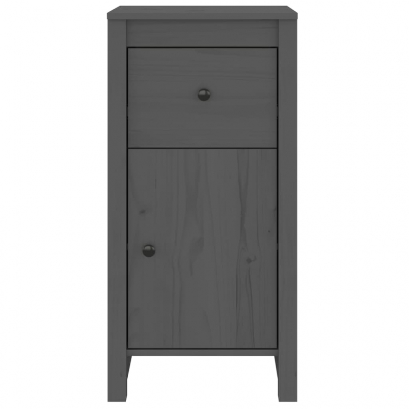 Sideboards 2 Stk. Grau 40x35x80 cm Massivholz Kiefer