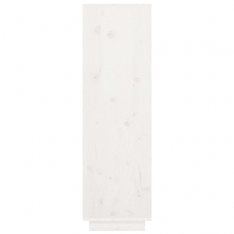 Highboard Weiß 38x35x117 cm Massivholz Kiefer