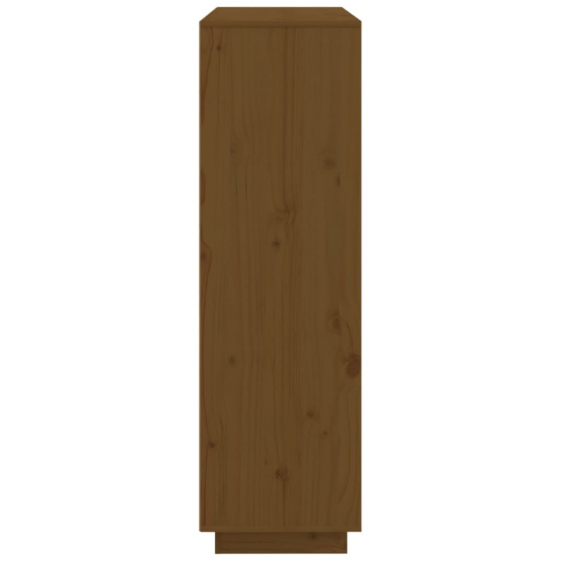 Highboard Honigbraun 110,5x35x117 cm Massivholz Kiefer