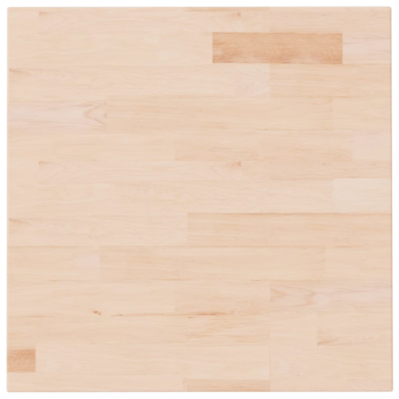 Tischplatte Quadratisch 50x50x2,5 cm Eichenholz Unbehandelt
