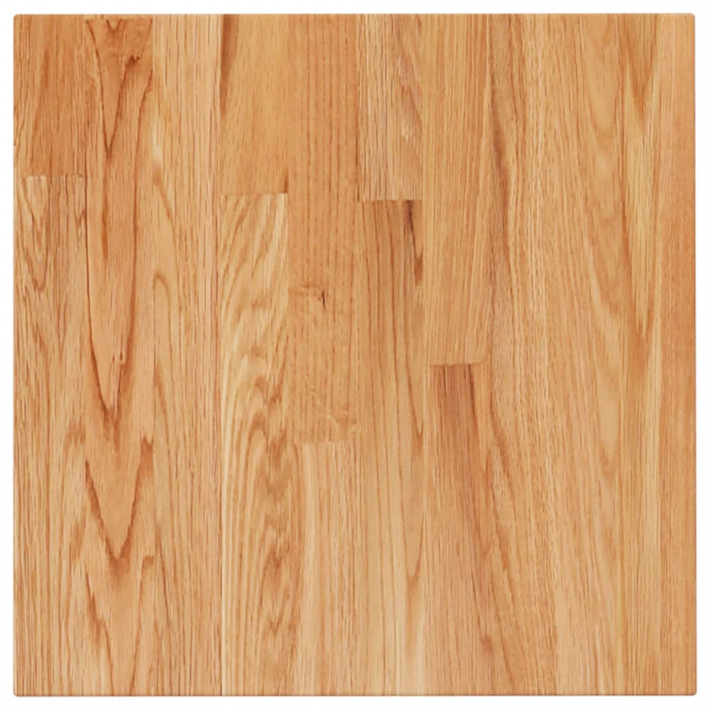 Tischplatte Quadratisch Hellbraun 40x40x2,5cm Behandelte Eiche