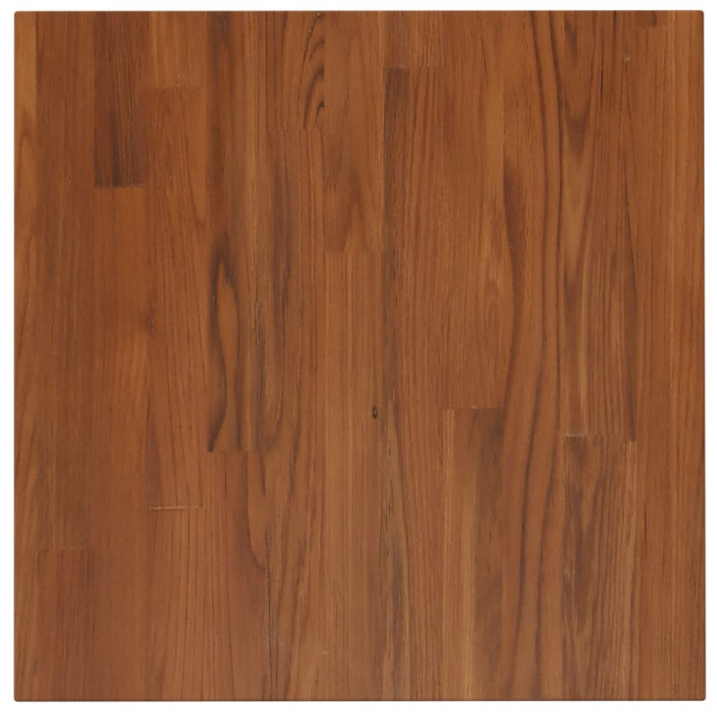 Tischplatte Quadratisch Dunkelbraun 50x50x2,5cm Eiche Behandelt