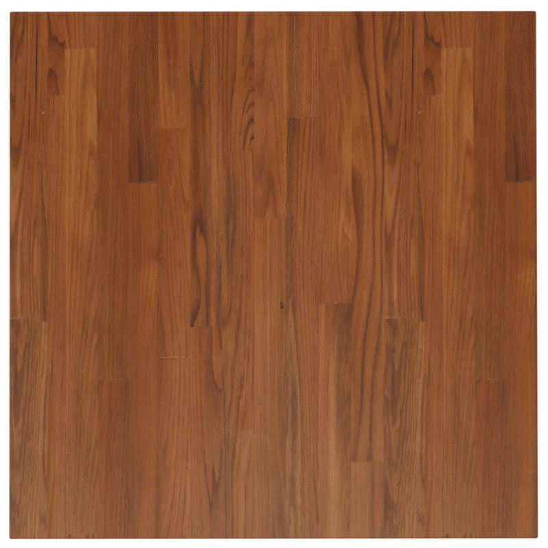 Tischplatte Quadratisch Dunkelbraun 70x70x2,5cm Eiche Behandelt