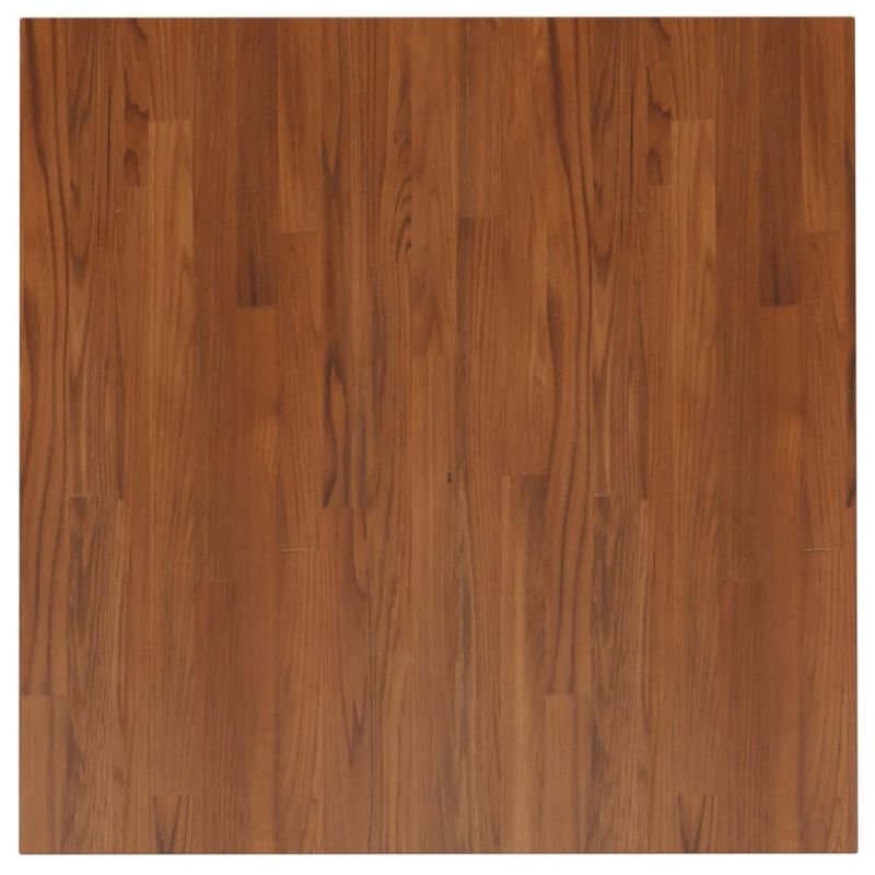 Tischplatte Quadratisch Dunkelbraun 80x80x2,5cm Eiche Behandelt