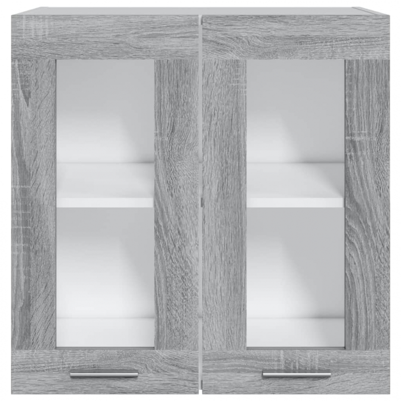 Hängeschrank Lyon Glas Grau Sonoma 60x31x60 cm Holzwerkstoff