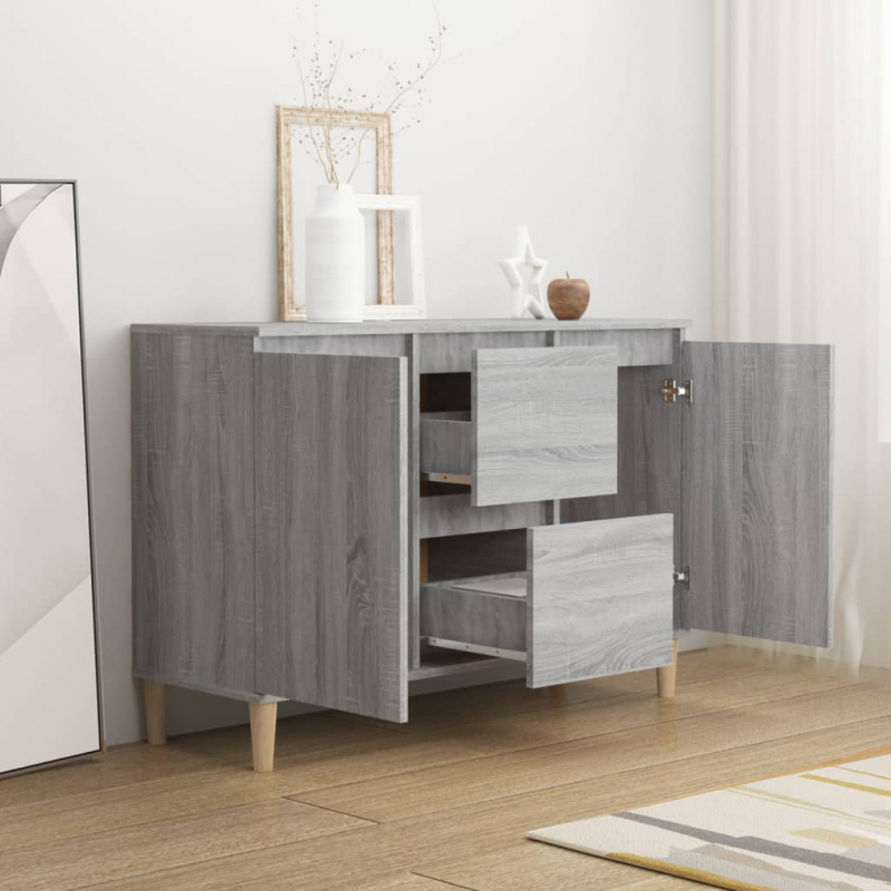 Sideboard Grau Sonoma 101x35x70 cm Holzwerkstoff