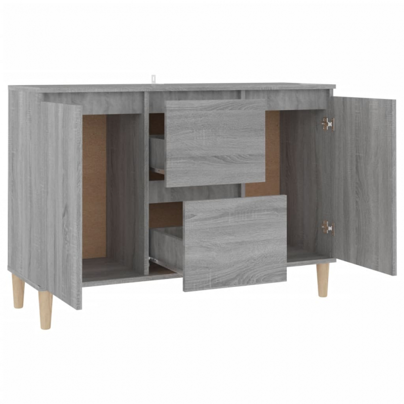 Sideboard Grau Sonoma 101x35x70 cm Holzwerkstoff