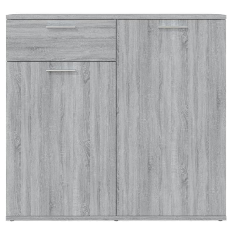 Sideboard Grau Sonoma 80x36x75 cm Holzwerkstoff