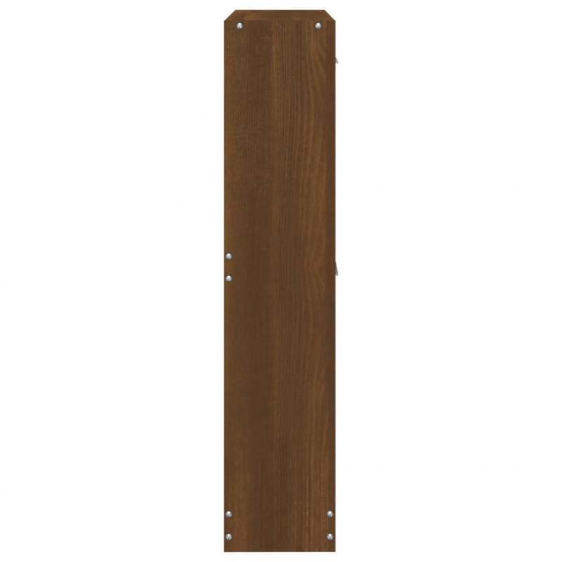 Schuhschrank Braun Eichen-Optik 59x17x81 cm Holzwerkstoff