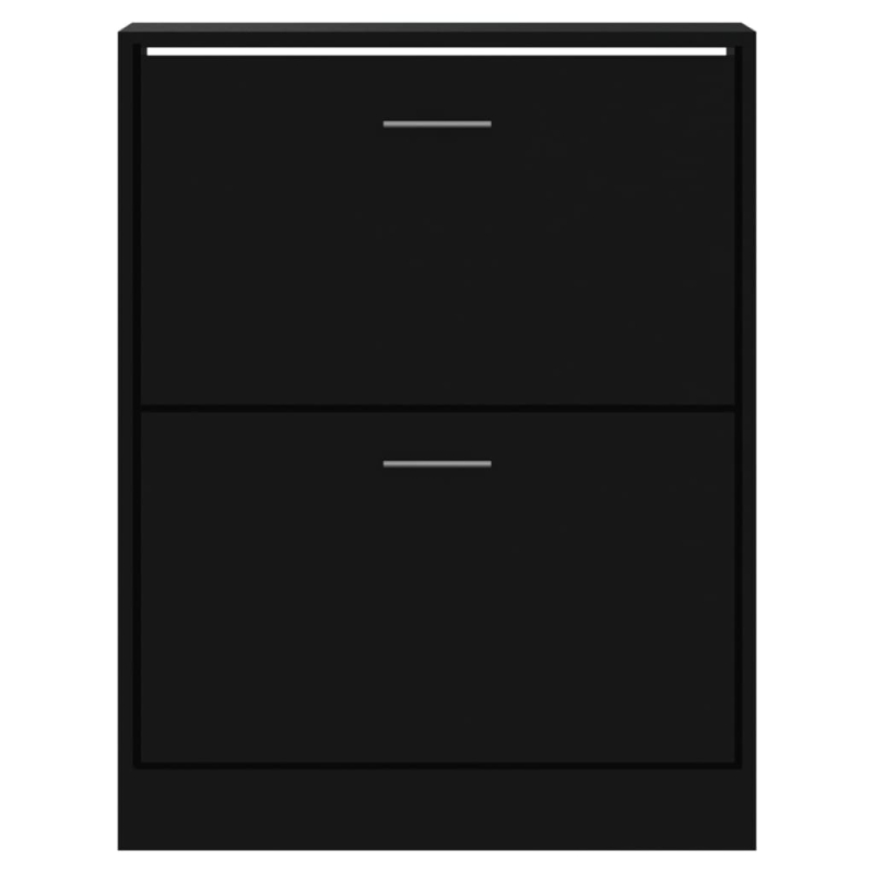 Schuhschrank Schwarz 63x24x81 cm Holzwerkstoff