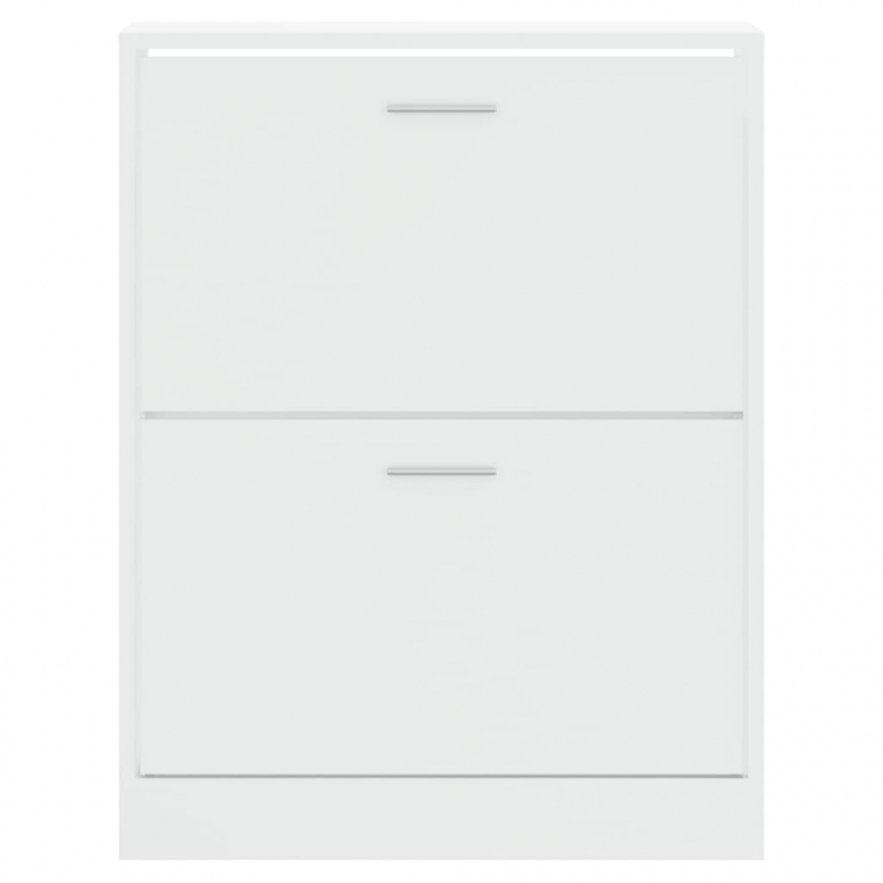 Schuhschrank Hochglanz-Weiß 63x24x81 cm Holzwerkstoff