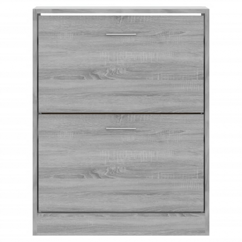 Schuhschrank Grau Sonoma 63x24x81 cm Holzwerkstoff