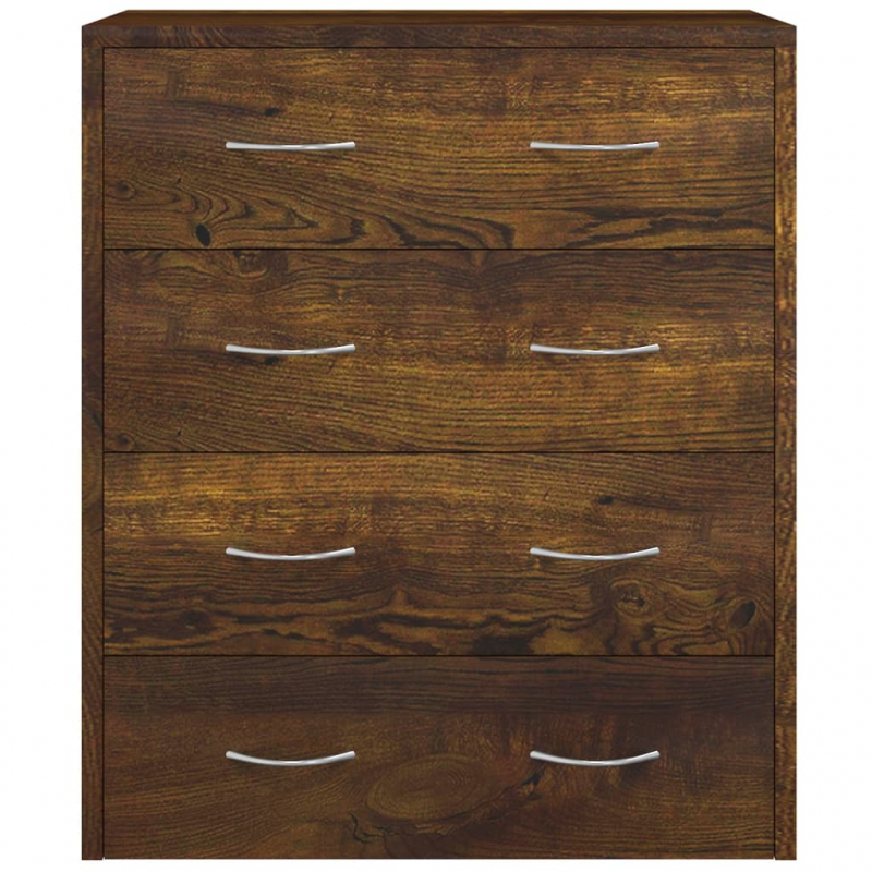 Kommode mit 4 Schubladen 60x30,5x71 cm Räuchereiche