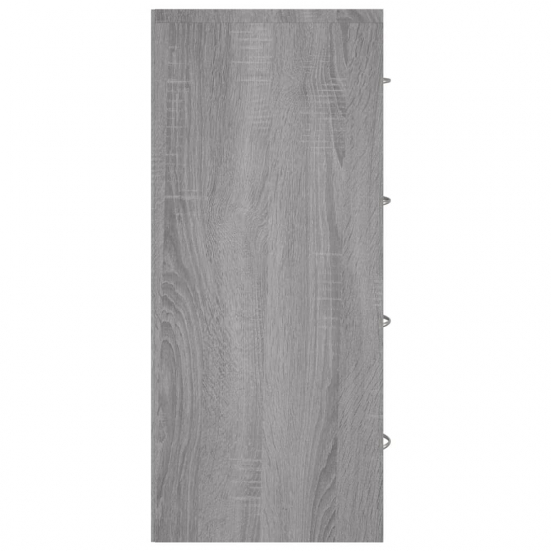 Kommode mit 4 Schubladen 60x30,5x71 cm Grau Sonoma