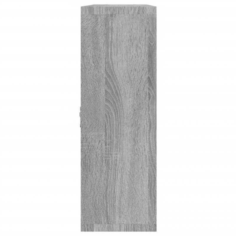 Wandregal mit 8 Fächern Grau Sonoma