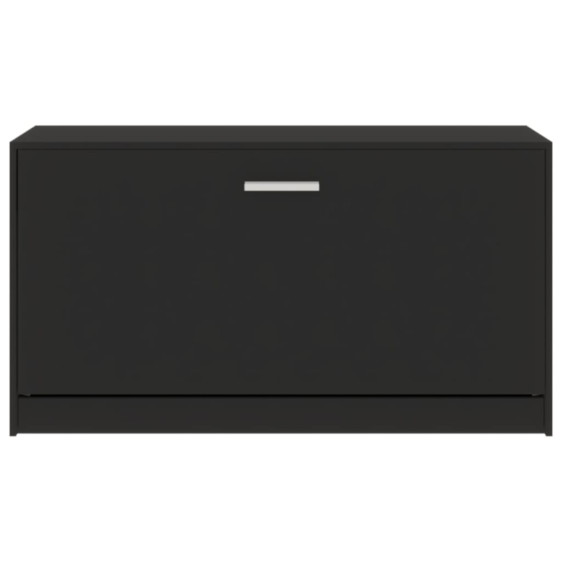 Schuhbank Schwarz 80x24x45 cm Holzwerkstoff