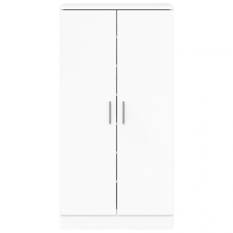 Schuhschrank Hochglanz-Weiß 55x35x108 cm Holzwerkstoff