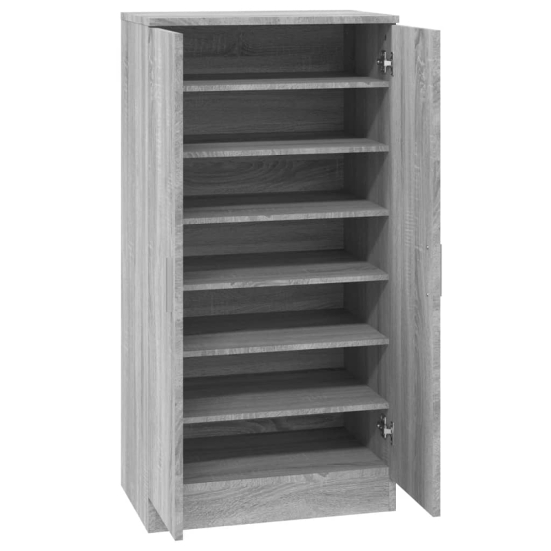 Schuhschrank Grau Sonoma 55x35x108 cm Holzwerkstoff