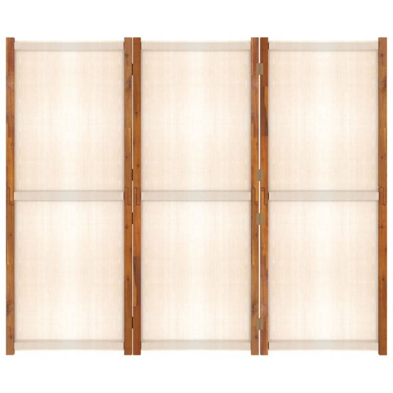 3-tlg. Raumteiler Cremeweiß 210x180 cm