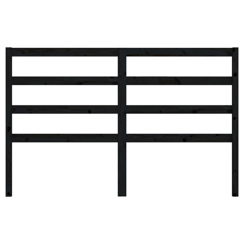 Kopfteil Schwarz 166x4x100 cm Massivholz Kiefer