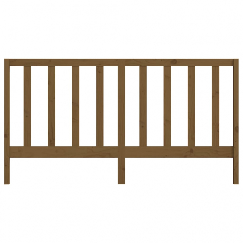 Kopfteil Honigbraun 206x4x100 cm Massivholz Kiefer