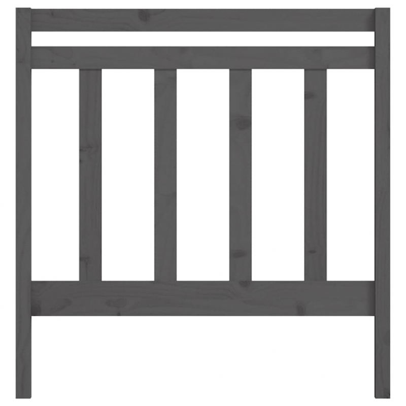 Kopfteil Grau 96x4x100 cm Massivholz Kiefer