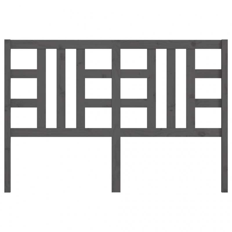 Kopfteil Grau 146x4x100 cm Massivholz Kiefer