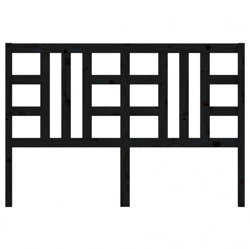 Kopfteil Schwarz 166x4x100 cm Massivholz Kiefer