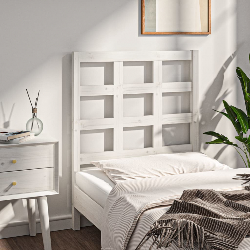 Kopfteil Weiß 80,5x4x100 cm Massivholz Kiefer