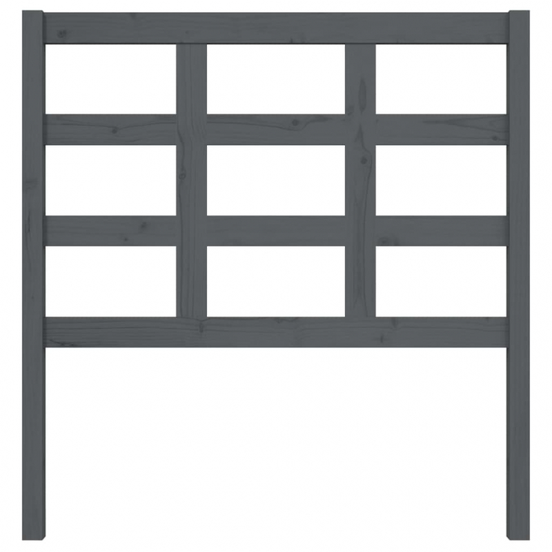 Kopfteil Grau 95,5x4x100 cm Massivholz Kiefer