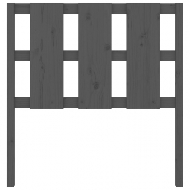 Kopfteil Grau 95,5x4x100 cm Massivholz Kiefer