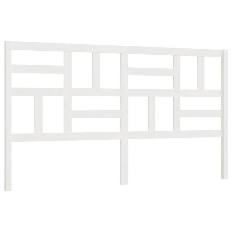 Bett-Kopfteil Weiß 186x4x104 cm Massivholz Kiefer