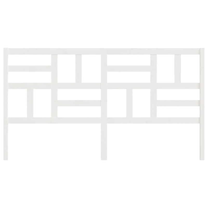 Bett-Kopfteil Weiß 186x4x104 cm Massivholz Kiefer