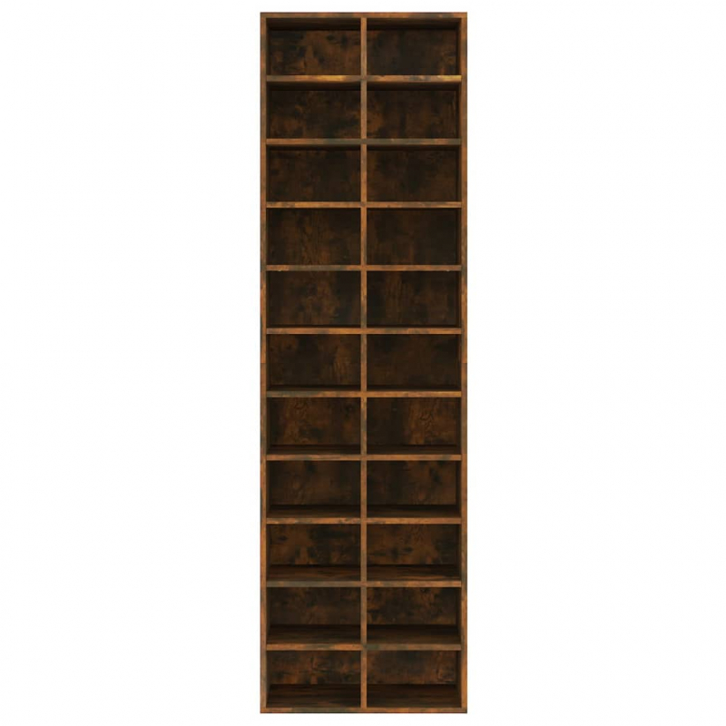 Schuhregal Räuchereiche 54x34x183 cm Holzwerkstoff